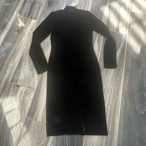 NWT long black velvet dress size small from Bar III